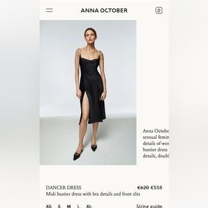 Anna October black dress size S